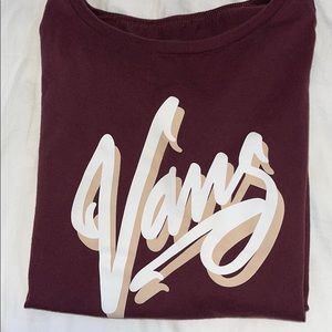 Vans burgundy short sleeve